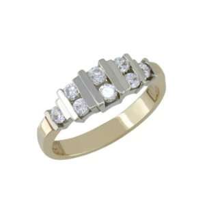    Delali   size 11.00 14K Gold Eight Stone Diamond Ring Jewelry