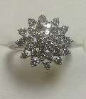 50 Diamond cluster SI Quality ring 10k  