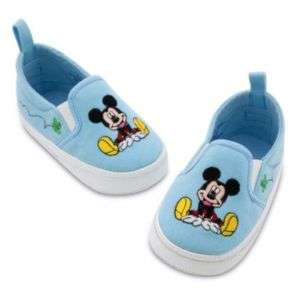 Disney Slip on Mickey Mouse Shoes,Blue Sz.06 12 mo,NIP  