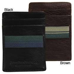 Perry Ellis Mens Leather Front Pocket Wallet  