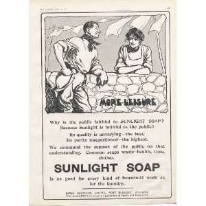  Sunlight Soap Advertisment More Leisure 1906