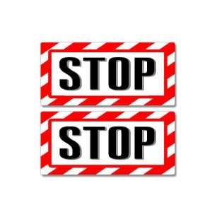 Stop Sign   Alert Warning   Set of 2   Window Business Stickers