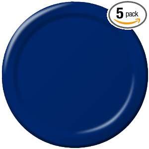 Creative Converting 8.75 Diameter Round Paper Dinner Plates, Navy 