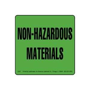  Non Hazardous Materials Label