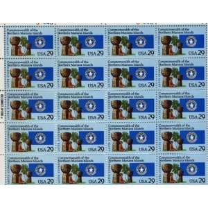 Northern Mariana Island Commonwealth 20 x 29 cent US postage stamp 