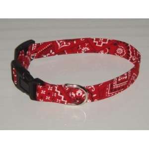  Red Bandana Dog Collar X Small 1/2 