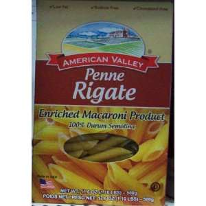 American Valley Penne Rigate 17.6oz  Grocery & Gourmet 