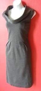 ANN TAYLOR gray ponte knit cowl neck VERSATILE sheath dress NEW 12 