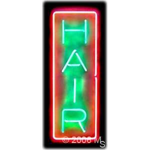 Neon Sign   Hair (vertical)   Large 13 x 32  Grocery 