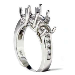   Diamond Engagement Anniversary Ring White Gold Setting Mount 4 9