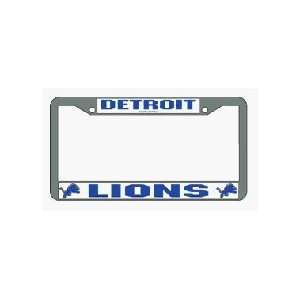  Detroit Lions Chrome License Plate Frame   Set of 2 
