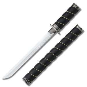  Black Samurai Tanto with Leather Wrap