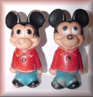 Mickey Mouse Dolls, Vintage Pair of Same but Different  