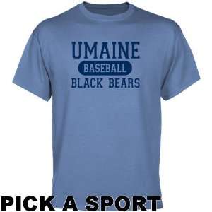   Maine Black Bears Light Blue Custom Sport T shirt  