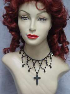 Victorian Gothic Steampunk style CROSS necklace NEW  