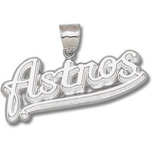 Houston Astros MLB Astros Giant Pendant (Silver)  Sports 
