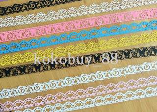 Gk3942 DIY Diary Hollow Decorative Stickers Transparent Lace Tape 