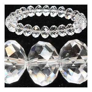  Clear Faceted Crystal Stretch Bracelet Jewelry