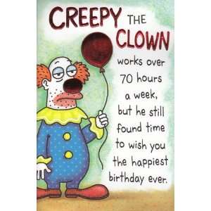   Card Birthday Humor Creepy the Clown