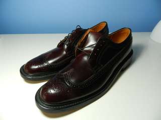 Original vtg Stuart McGuire wing tip cherry shoes mens sz 10.5  