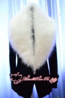 Trendy Faux Fur Shrug Scarf Wrap Collar 8 Colors Black, White, Raccoon 