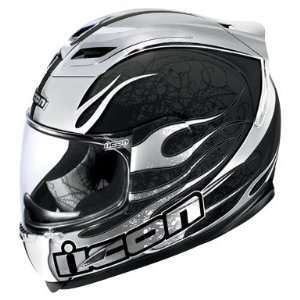 Icon Airframe Motorcycle Helmet   Claymore Black Chrome  