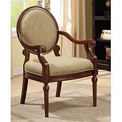 Roll Arm Chair Taupe Leaf  