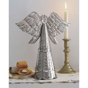  Pottery Barn Lustrous Tin ANGEL Christmas Figurine