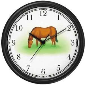  Horse Grazing   JP   Animal Wall Clock by WatchBuddy 