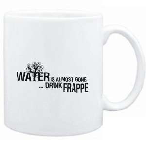 Mug White  Water is almost gone  drink Frappe  Drinks 