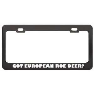 Got European Roe Deer? Animals Pets Black Metal License Plate Frame 