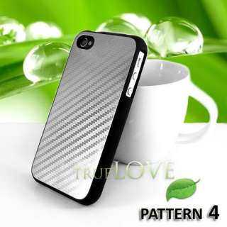 Superior Heavy Duty Laser Pattern Aluminum Back iPhone 4 4S Case Cover 