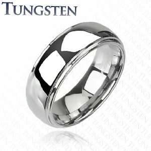    Tungsten Carbide Shiny Finish 2 Tier Band   Size9 Jewelry