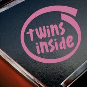  Twins Inside Pink Decal Car Truck Bumper Window Pink 