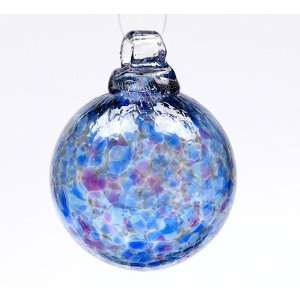 Kitras Art Glass   CALICO   WITCH BALL ~ WINTER SOLSTICE ~ Hand Blown 