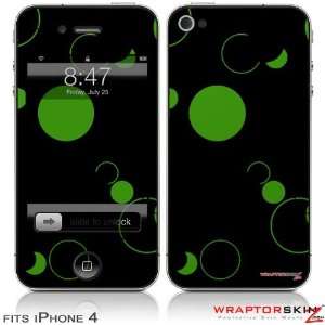 iPhone 4 Skin   Lots of Dots Green on Black (DOES NOT fit newer iPhone 