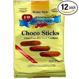 Man Chocolate Stix Cookies, 10.5 Ounce Packages (Pack of 12)  