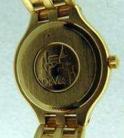   Lady DeVille 18K Gold Watch w Diamonds Bezel & Markers Woman Ladies