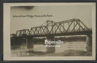 TX Brownsville RPPC 28 INTERNATIONAL BRIDGE Rio Grande  