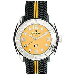 Croton Mens CX Series Yellow Dial Quartz Watch  