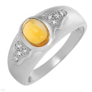  CleverEves 0.71.Ctw Citrine 14K Gold Ring   Size 7 