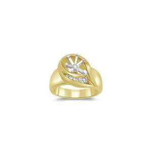  0.16 Cts Diamond Ring Setting in 14K Yellow Gold 7.5 