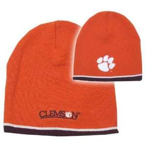 Clemson Tigers Orange Cuffless Knit Beanie  Sports 