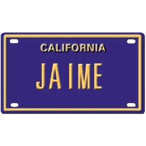  Jaime Mini Personalized California License Plate 