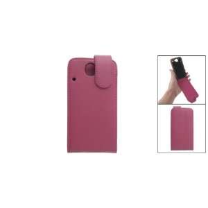   Faux Leather Fuchsia Magnetic Pouch Case for HTC Google Nexus One G5