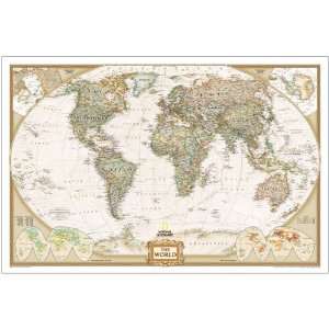  National Geographic World Political Map (Earth toned 