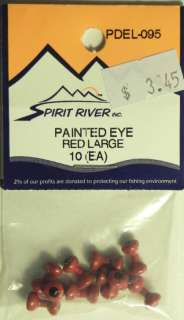 PAINTED PUPIL RED LEAD LARGE DUMBBELL DUMBELL EYE 10 CT  