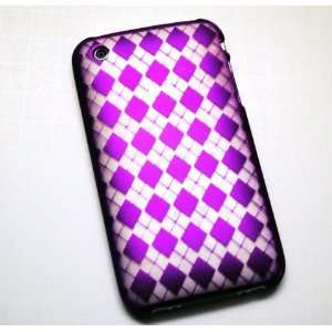  New Purple Diamond Laser Cut Rear Only Apple Iphone 3g 3gs 