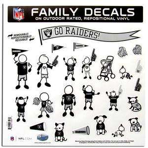 Oakland Raiders Auto Car Truck Window Vinyl Family Decals NEW NFL 