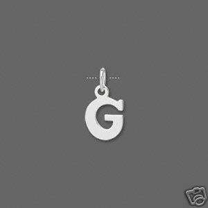 Small Sterling Silver Capital Letter G Charm~Alphabet  
